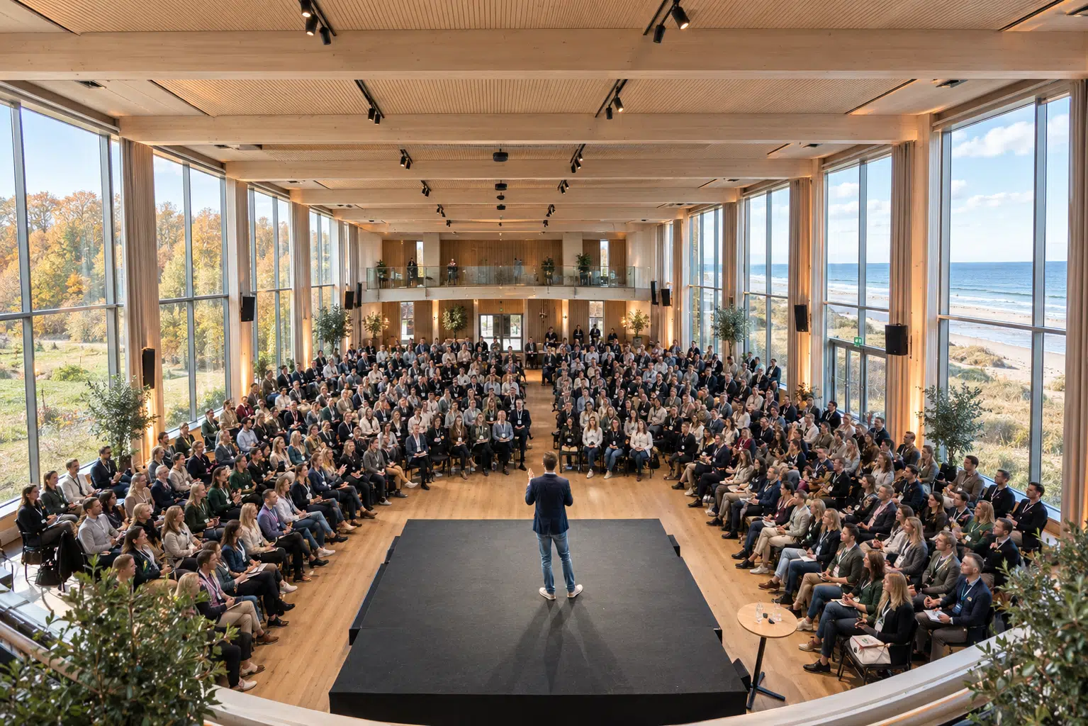 Konference med oplæg for hele virksomheden på en Company Day