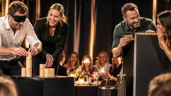 Stormester Versus Forædder festunderholdning til firmafest Humanic Group